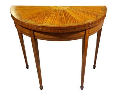 A Demi Lune Card Table - Image 3