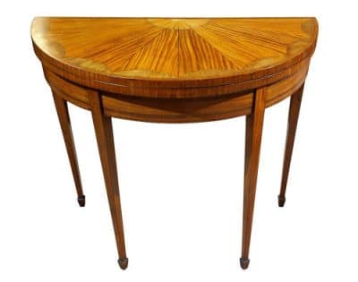 A Demi Lune Card Table Antique Tables 5