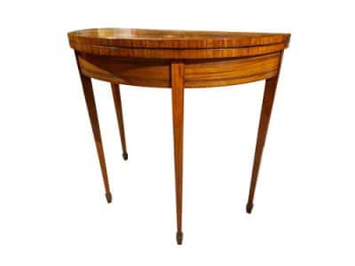 A Demi Lune Card Table - Image 4