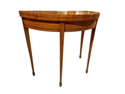 A Demi Lune Card Table - Image 5