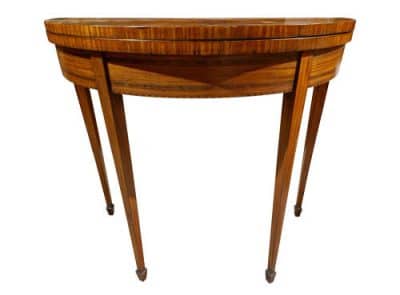 A Demi Lune Card Table - Image 6