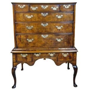 A Good George I Walnut and Burr Walnut Chest on Stand Antique Chests