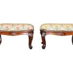 A Pair of Victorian Footstools Antique Stools