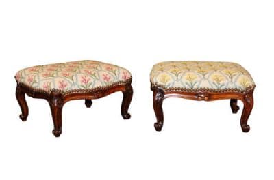 A Pair of Victorian Footstools Antique Stools 5