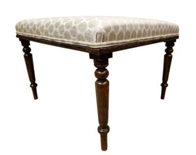 An Elegant 19thc Square Mahogany Stool