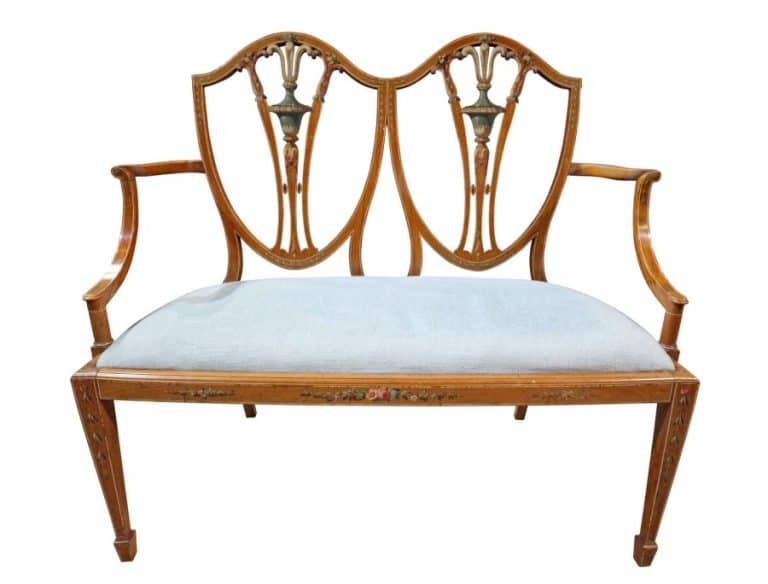 An elegant Sheraton Revival Settee