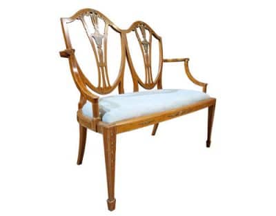 An elegant Sheraton Revival Settee - Image 2