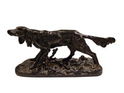 Cast Iron Cast of a Setter Antique Sculptures 3