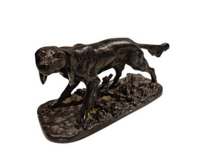 Cast Iron Cast of a Setter Antique Sculptures 4