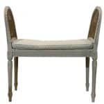 Continental Painted Caned Stool Antique Furniture