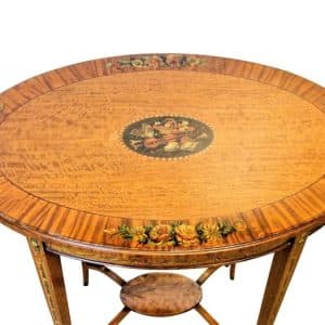 Edwardian Oval Satinwood Table Antique Furniture