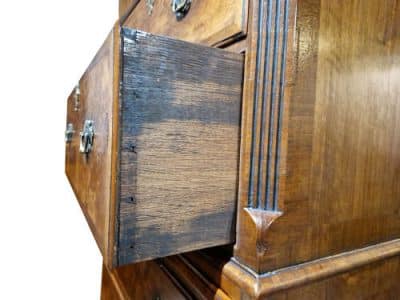 George I Style Walnut Cross-Banded Chest on Chest - Image 5
