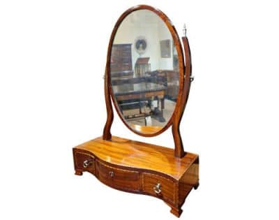 Georgian Oval Dressing Table Mirror Antique Mirrors 5