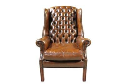Leather Wing Chair Antique Chairs 3
