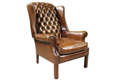 Leather Wing Chair Antique Chairs 4