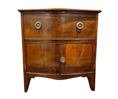 Mahogany Bowfront Bedside Cabinet c1820 Antique Cabinets 3