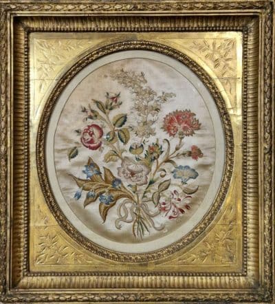 Regency Silkwork Antique Art 3