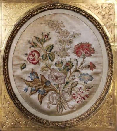Regency Silkwork Antique Art 4