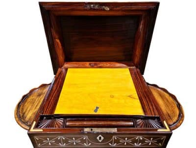 Rosewood Work Box on Stand - Image 6