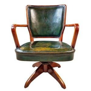 Swedish Mahogany and Leather Desk Chair Antique Chairs
