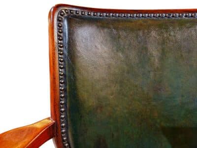 Swedish Mahogany and Leather Desk Chair Antique Chairs 6