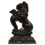 Victorian Cast Iron Lion Rampant Door Stop Antique Metals