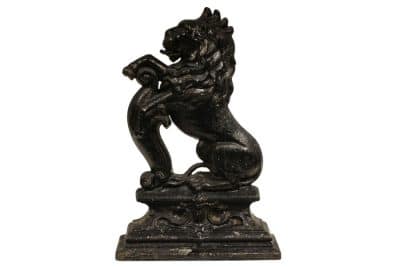 Victorian Cast Iron Lion Rampant Door Stop