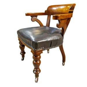 Victorian Oak Library Chair Antique Chairs