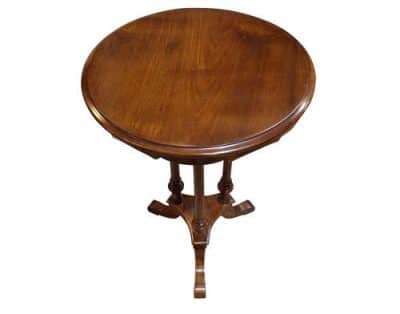 Victorian Walnut Circular Wine Table Antique Furniture 5