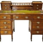 Victorian Walnut Writing Table Antique Furniture