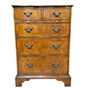Walnut Cross Banded Chest Antique Chests