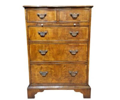 Walnut Cross Banded Chest Antique Chests 3