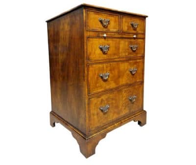 Walnut Cross Banded Chest Antique Chests 6