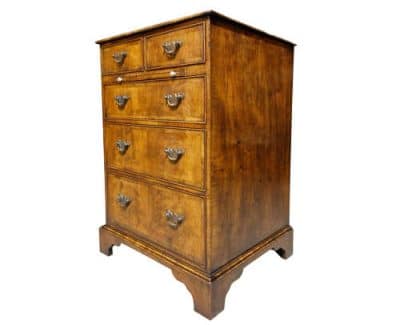 Walnut Cross Banded Chest Antique Chests 4