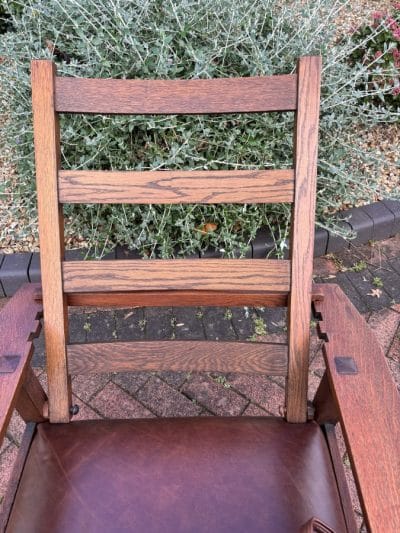 Arts & Crafts American Reclining Mission Chair - Image 7