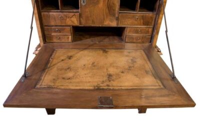 18thC Burr & Figured Walnut Escretoire Antique Desks 6