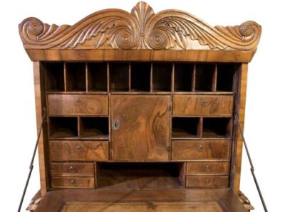 18thC Burr & Figured Walnut Escretoire Antique Desks 7