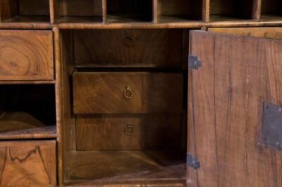 18thC Burr & Figured Walnut Escretoire - Image 6