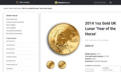 Royal Mint Chinese Year of Horse 1oz Bullion .999 COIN Stunning 24ct Uffington QEII 2014 bullion Coins 7