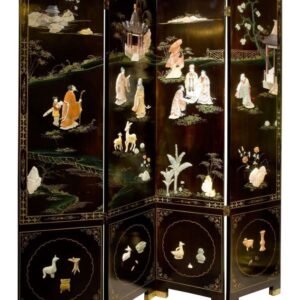 20th Century Chinese Lacquered Screen Miscellaneous