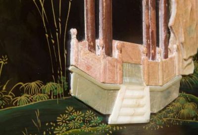 20th Century Chinese Lacquered Screen - Image 7