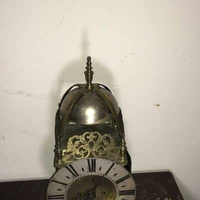 Lantern Clock, London double fusse chain driven Antique Clocks 4