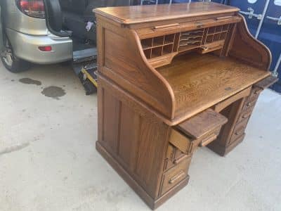 Oak Roll top S bend Desk Antique Desks 5