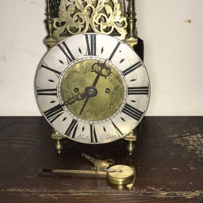 Lantern Clock, London double fusse chain driven Antique Clocks 5