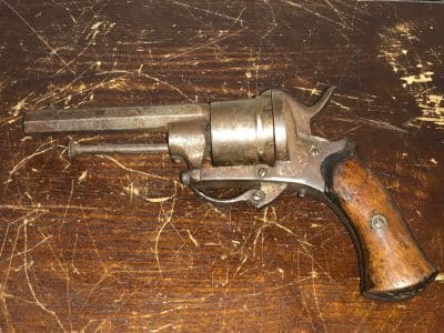 Pin Fire Revolver Double action Antique Guns 6