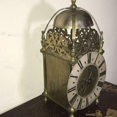 Lantern Clock, London double fusse chain driven Antique Clocks 7