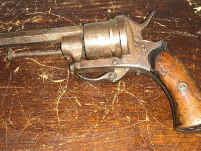 Pin Fire Revolver Double action Antique Guns 8