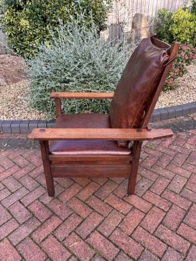 Arts & Crafts American Reclining Mission Chair - Image 2