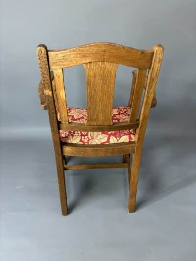 Cotswold School Oak Desk Chair cotswold school Antique Chairs 9