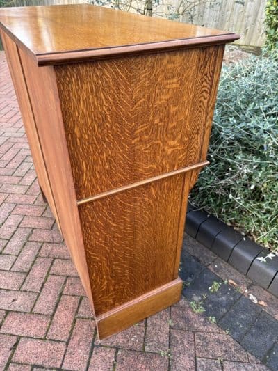 Arts & Crafts Oak Secretaire Bureau c1910 - Image 12